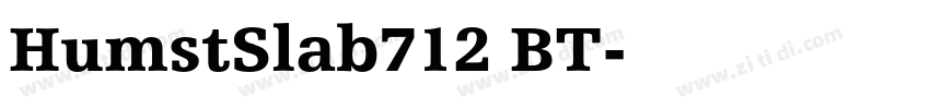 HumstSlab712 BT字体转换